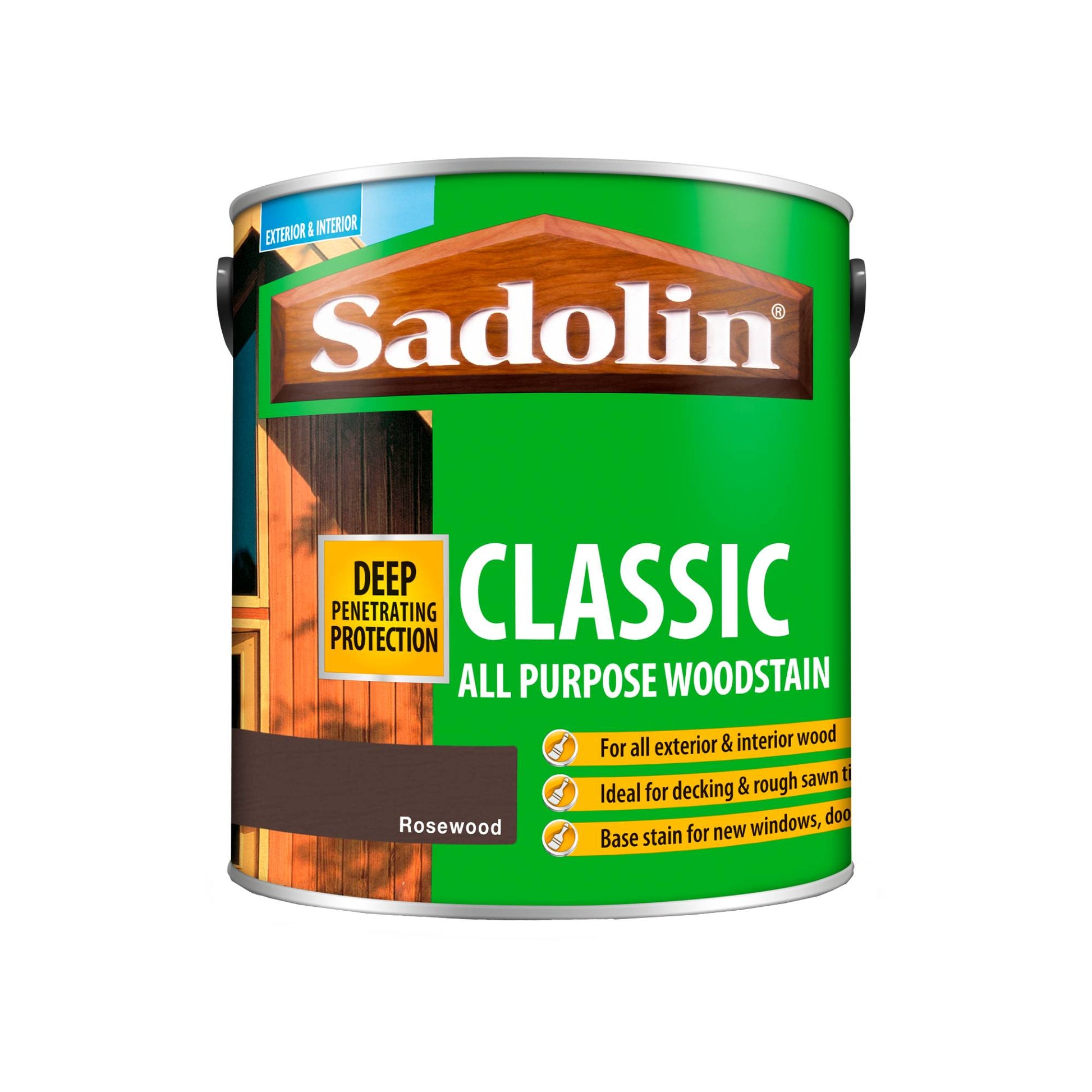 Sadolin Weatherproof Interior and Exterior Wood Stain - Rosewood