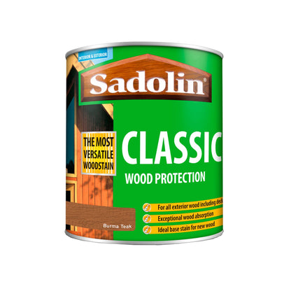 Sadolin Weatherproof Interior and Exterior Wood Stain - Burma Teak