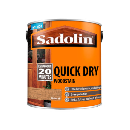 Sadolin Quick Dry Long-Lasting Exterior Woodstain with Six Year Protection - Natural