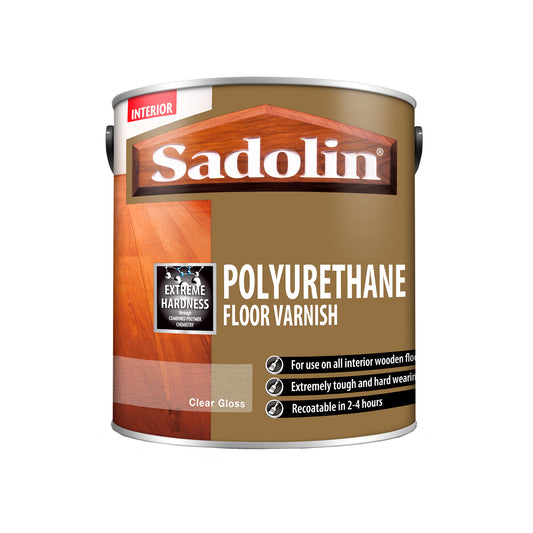 Sadolin Polyurethane Floor Varnish for All Interior Wooden Floors - Clear Gloss