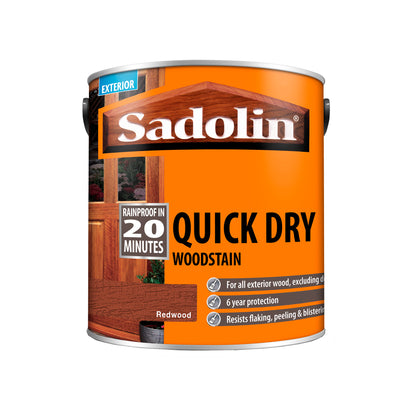 Sadolin Quick Dry Long-Lasting Exterior Woodstain with Six Year Protection - Redwood