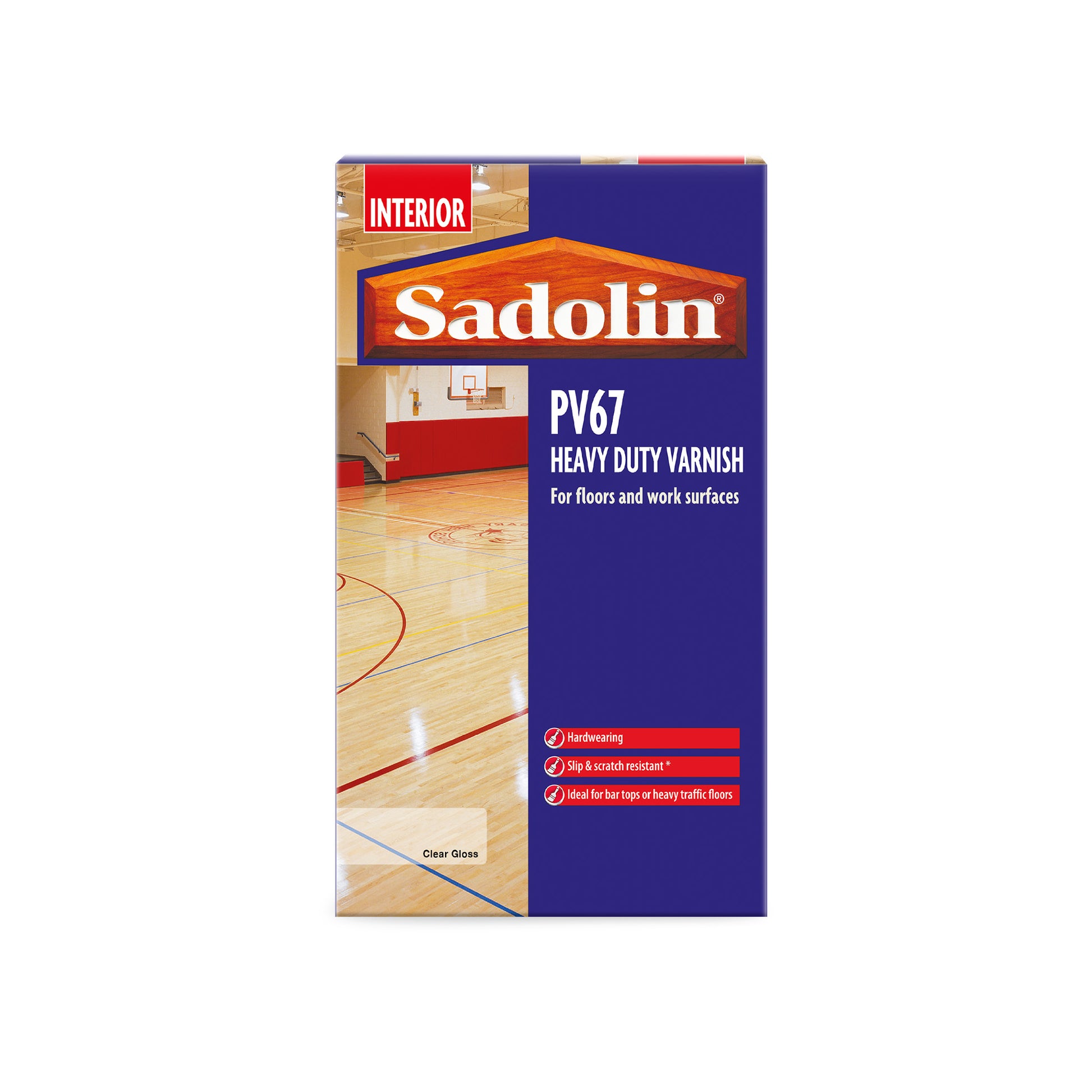 Sadolin PV67 Heavy Duty Varnish for Heavy Traffic Areas - Clear Gloss