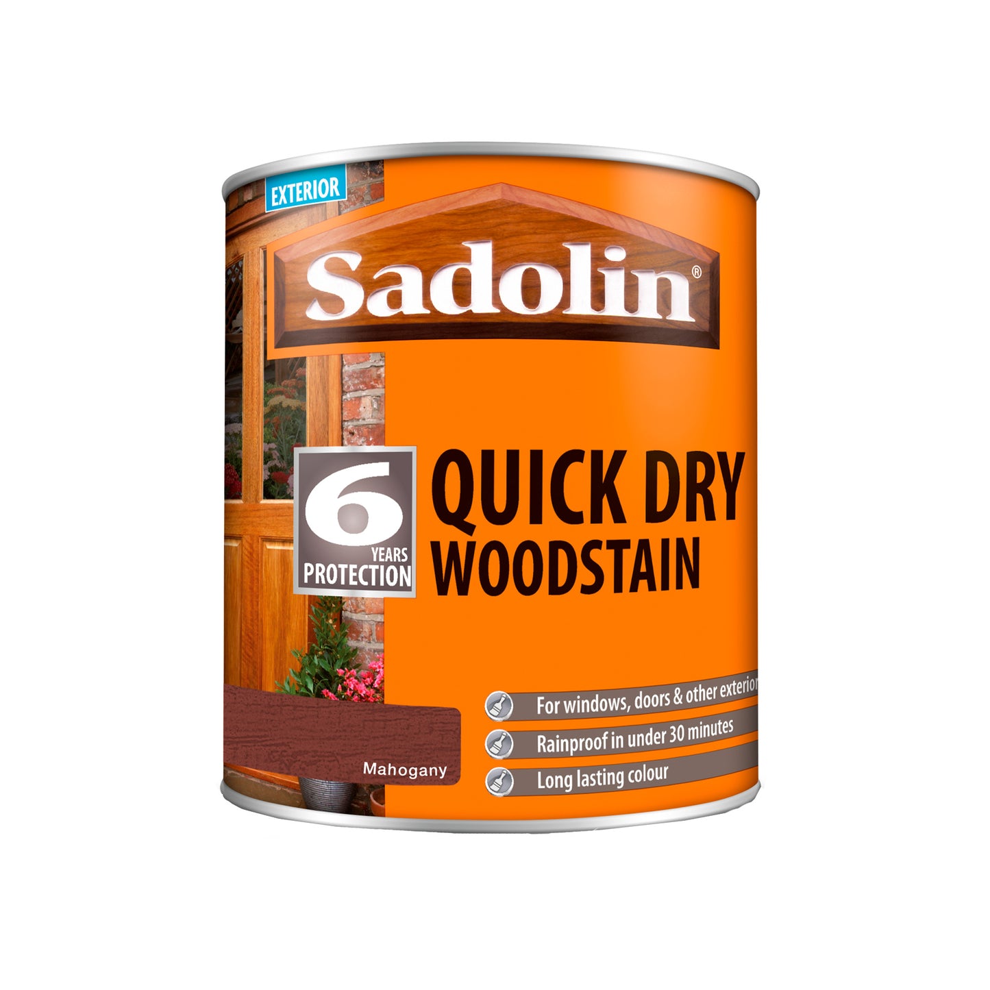 Sadolin Quick Dry Long-Lasting Exterior Woodstain with Six Year Protection - Mahogany