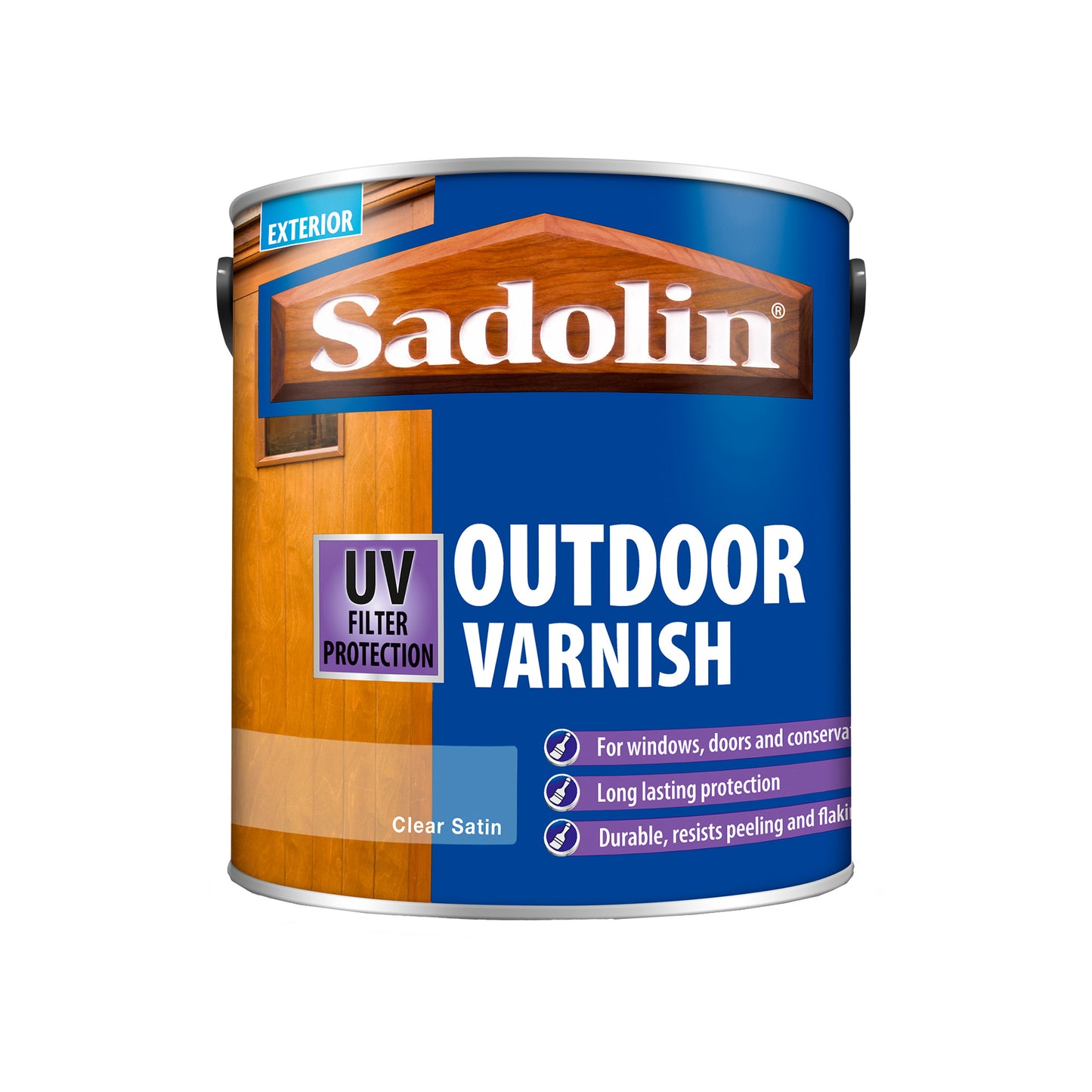 Sadolin Outdoor Protective Clear Varnish for Exterior Wood Joinery - Clear Satin