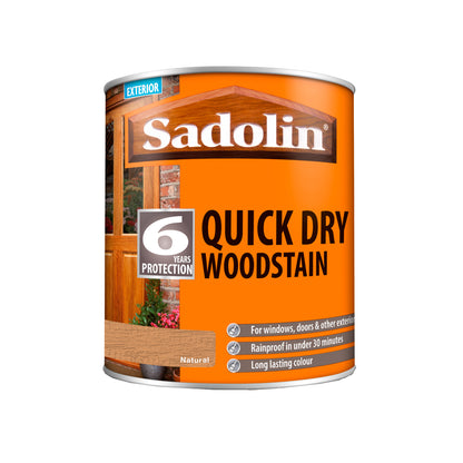 Sadolin Quick Dry Long-Lasting Exterior Woodstain with Six Year Protection - Natural