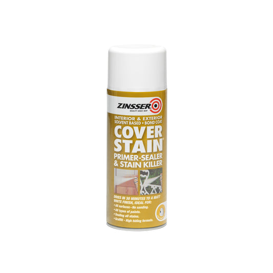 Zinsser Cover Stain Aerosol - White - 400ml