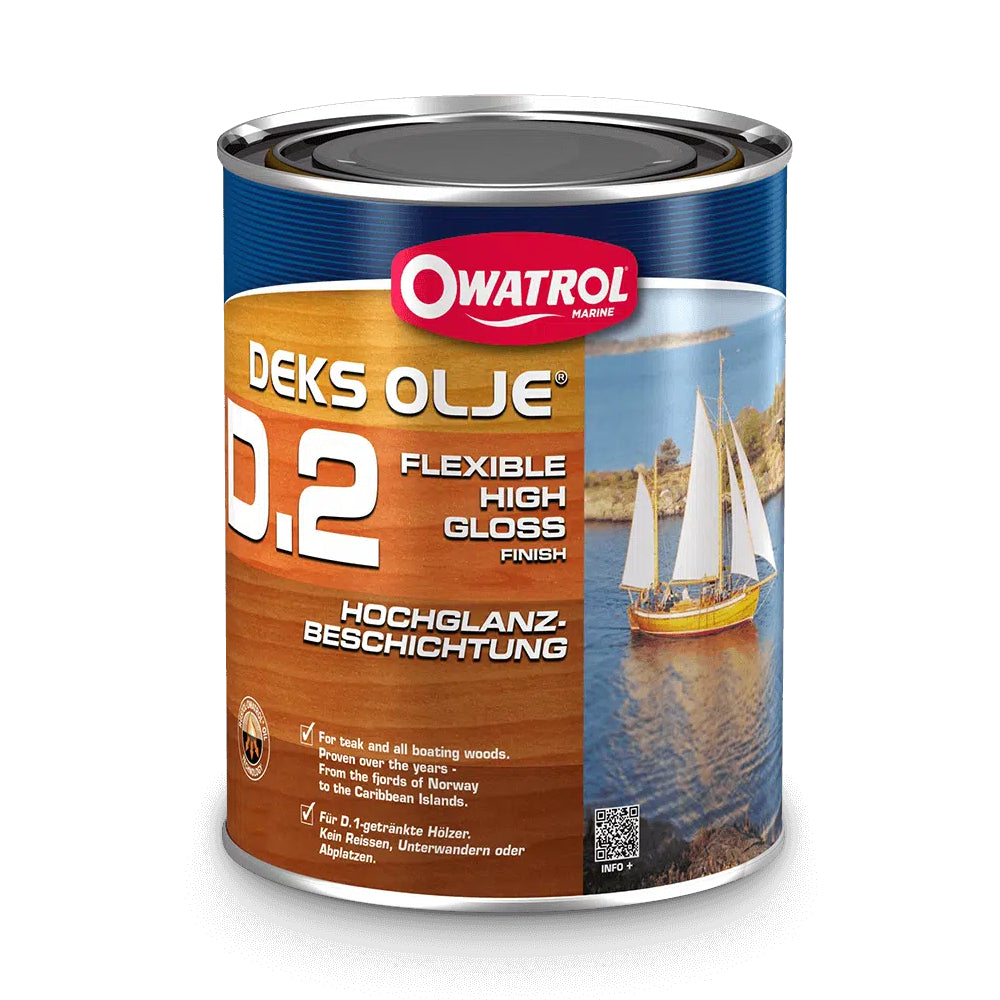 Owatrol Deks Olje D2 Flexible High Gloss Oil Varnish for Interior and Exterior Wood