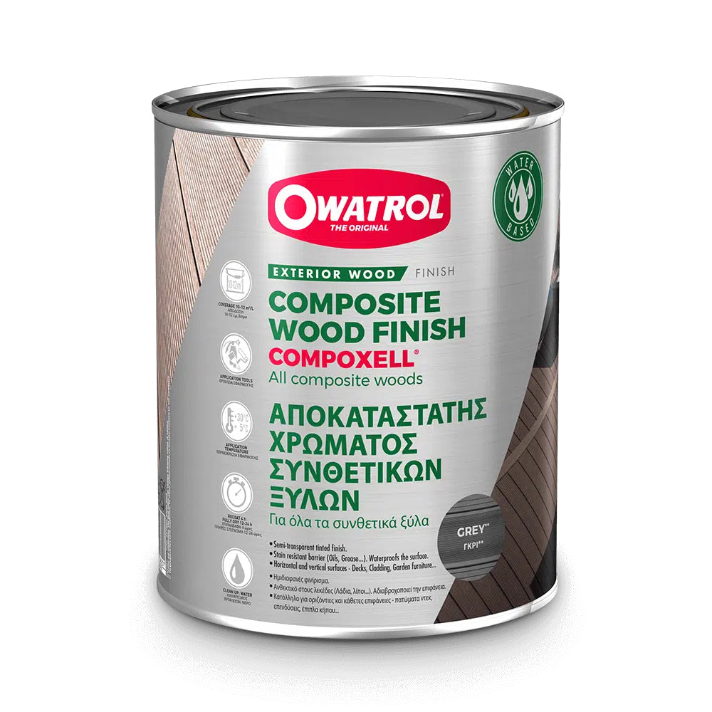 Owatrol Compoxell Composite Wood Protector and Colour Restorer - Grey