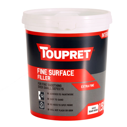 Toupret Fine Surface Filler - White - 1.5 Kg