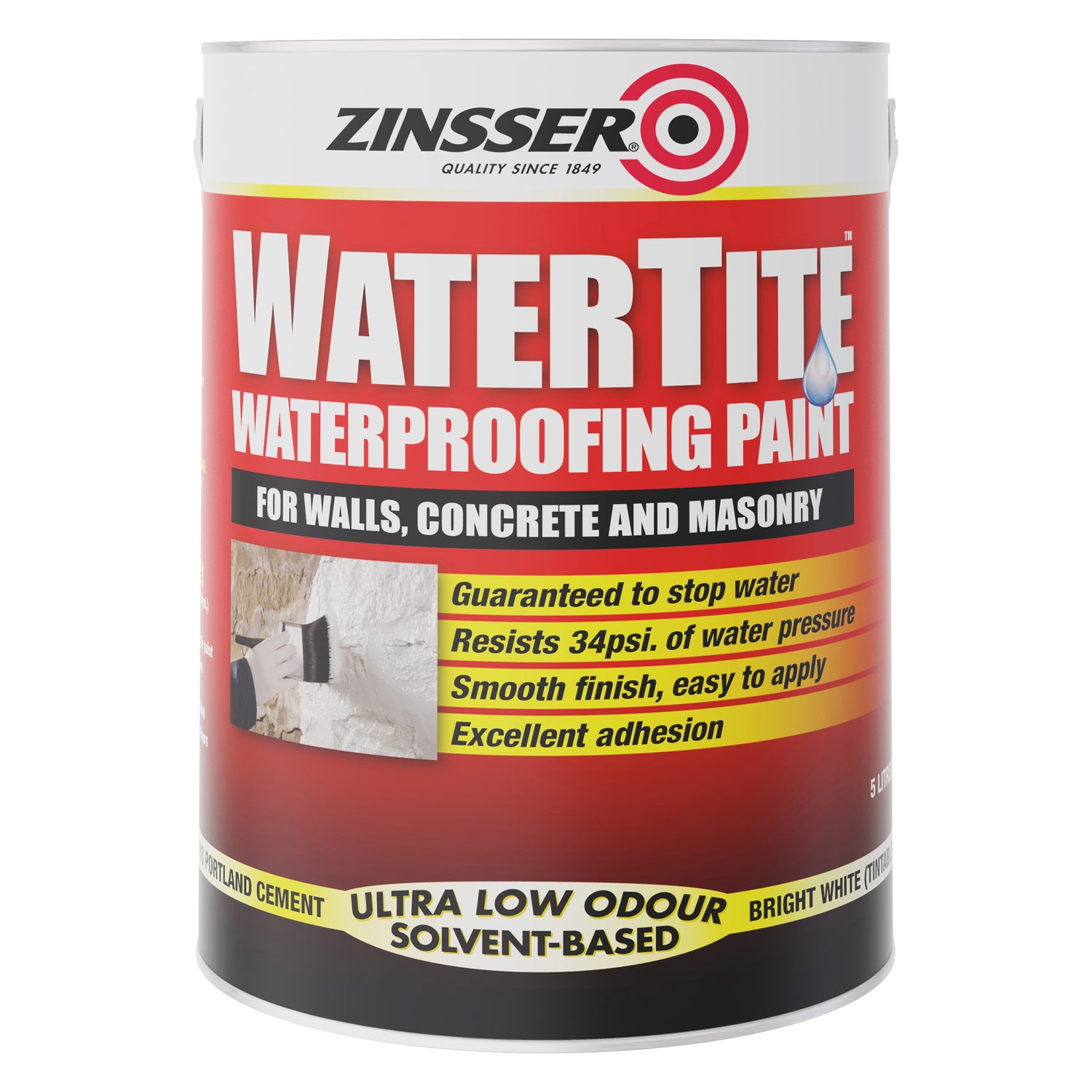 Zinsser Watertite Paint - White - 5 Litre