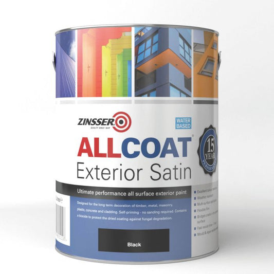 Zinsser AllCoat Exterior Water Based Satin - Black