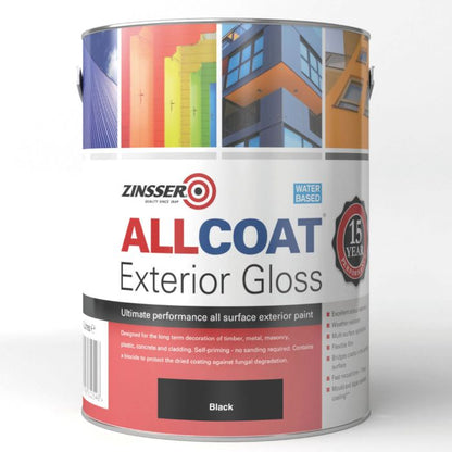 Zinsser AllCoat Exterior Water Based Gloss - Black