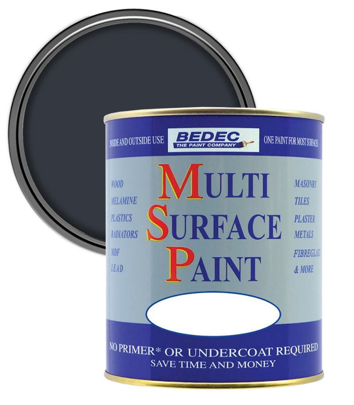 Bedec Multi Surface Soft Satin Paint - Anthracite