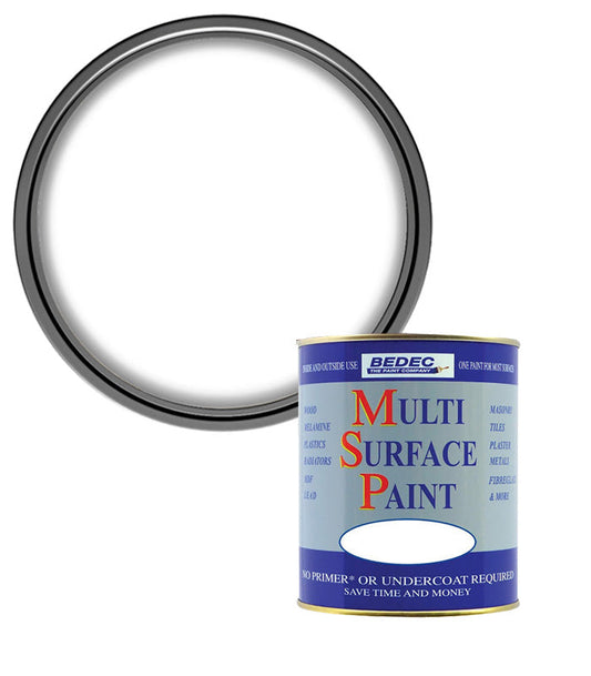 Bedec Multi Surface Soft Satin Paint - White