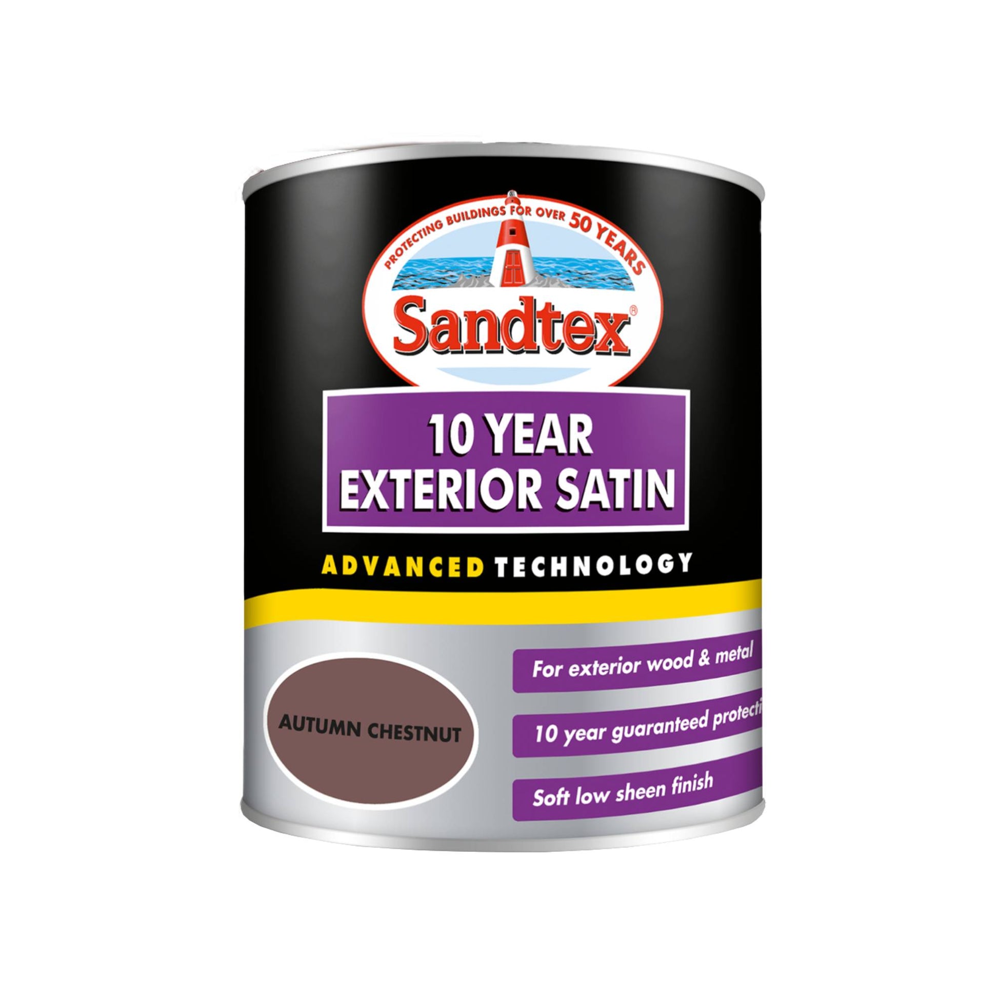 Sandtex 10 Year Exterior Satin Paint - Autumn Chestnut