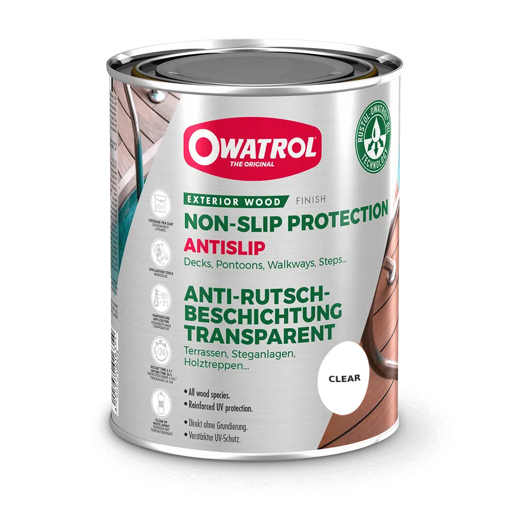 Owatrol Antislip Non-Slip Protection for All Wood Species - Clear