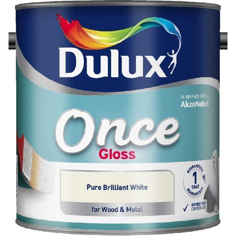 Dulux Once Gloss Pure Brilliant White 2.5 Litre