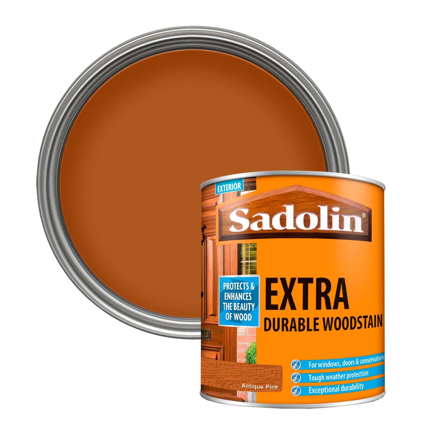 Sadolin Weatherproof Exterior Wood Stain for Ultimate Protection - Antique Pine