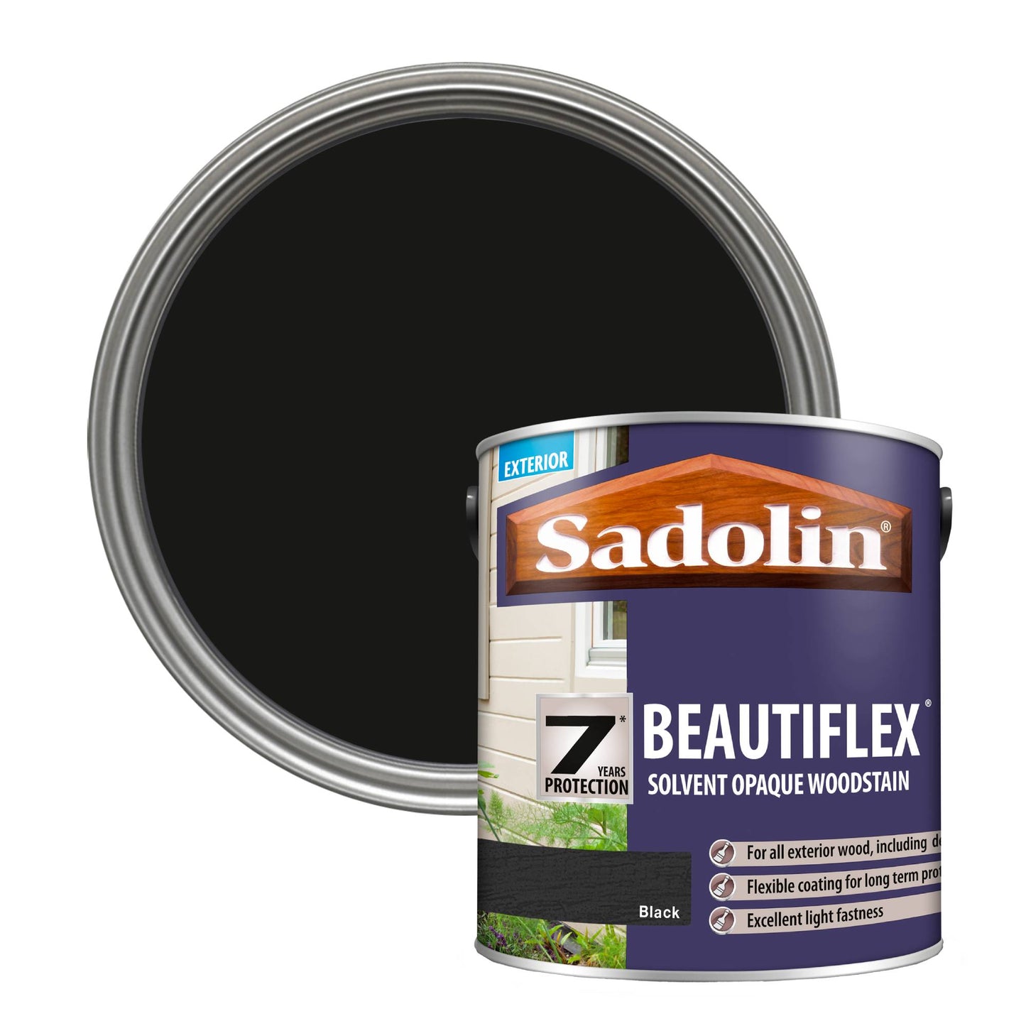 Sadolin Beautiflex - Opaque Exterior Wood Finish with 7 Year Protection - Black