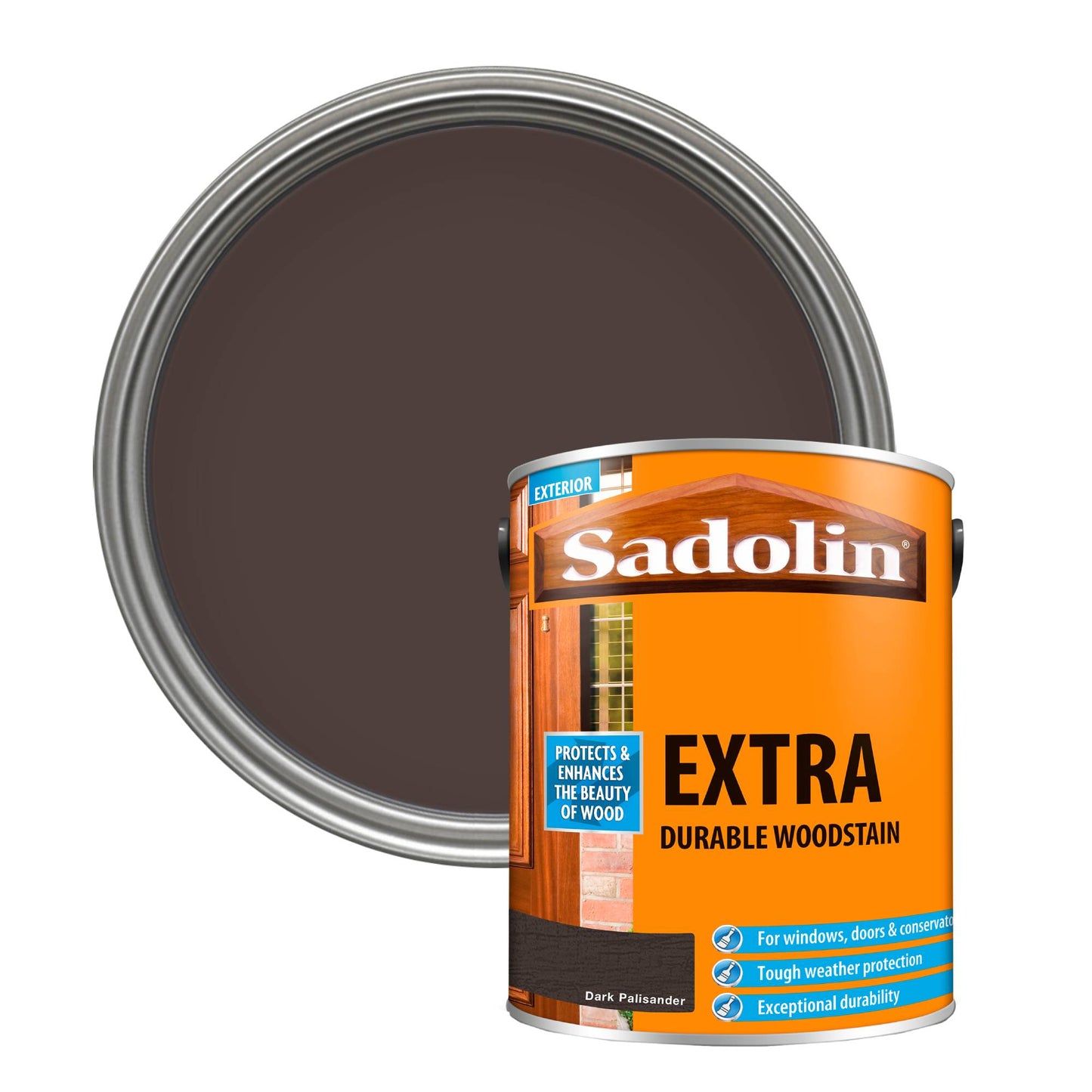 Sadolin Weatherproof Exterior Wood Stain for Ultimate Protection - Dark Palisander