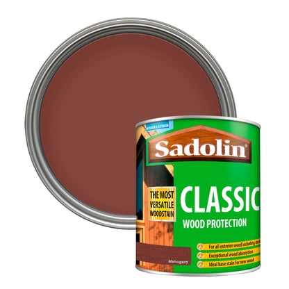 Sadolin Weatherproof Interior and Exterior Wood Stain - Mahogany