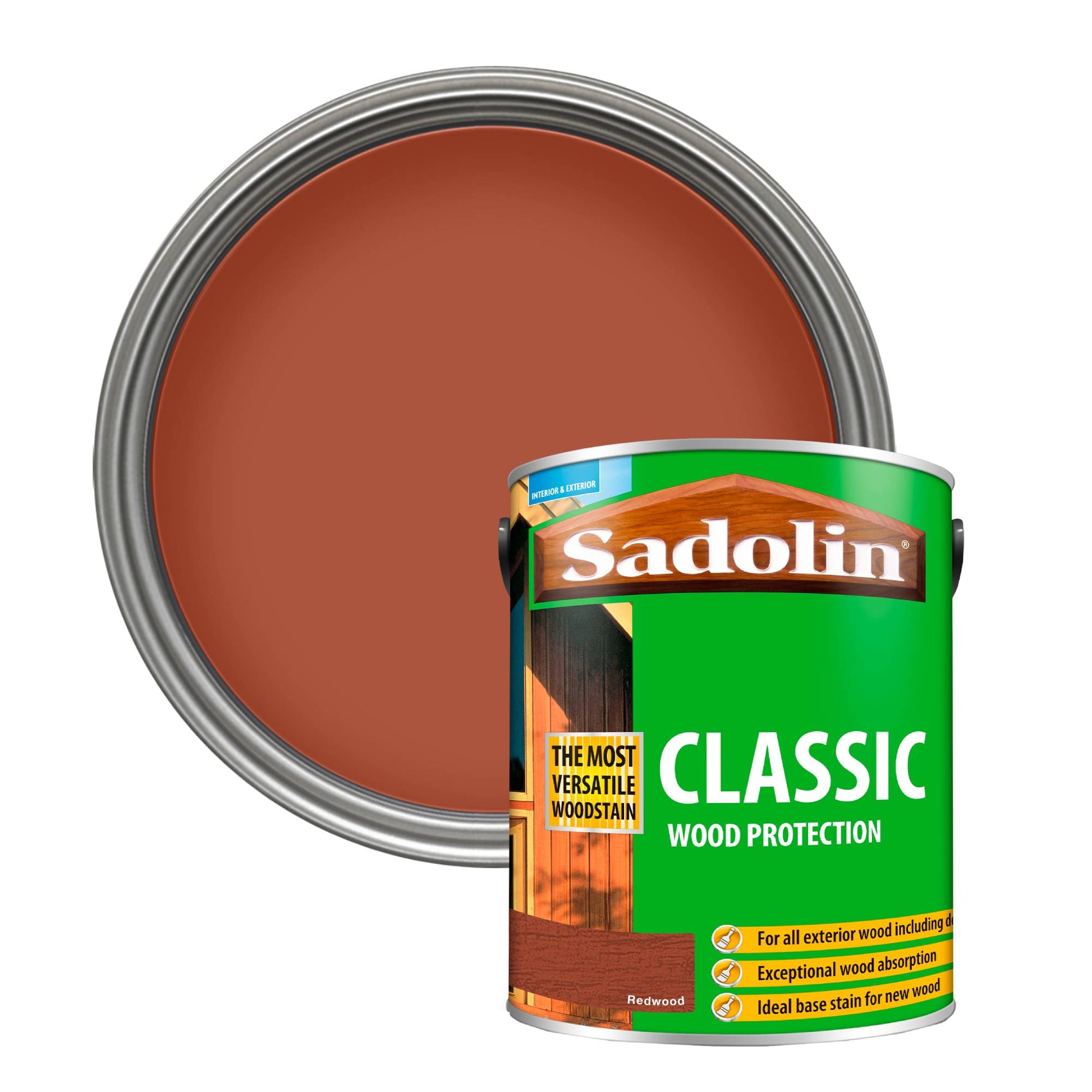 Sadolin Weatherproof Interior and Exterior Wood Stain - Redwood