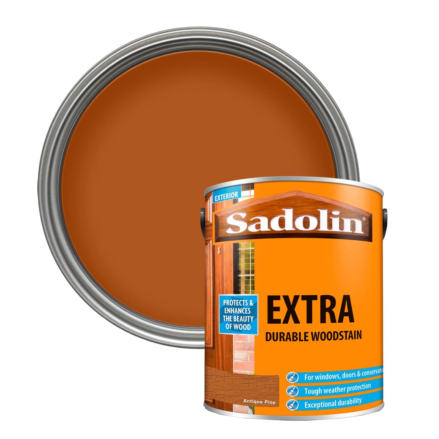 Sadolin Weatherproof Exterior Wood Stain for Ultimate Protection - Antique Pine