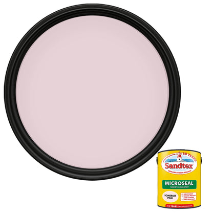 Sandtex 15 Year Weatherproof Exterior Wall Paint - Somerset Pink