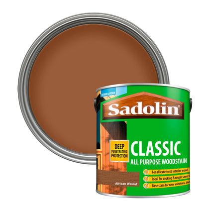 Sadolin Weatherproof Interior and Exterior Wood Stain - African Walnut