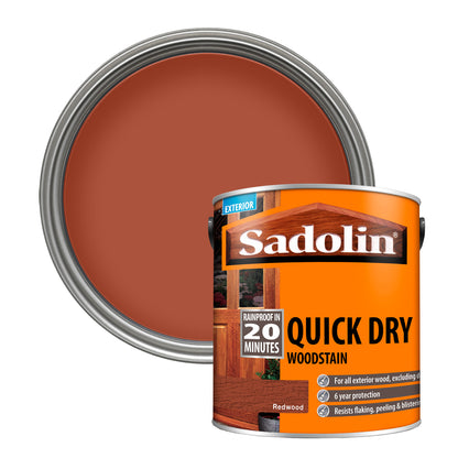 Sadolin Quick Dry Long-Lasting Exterior Woodstain with Six Year Protection - Redwood