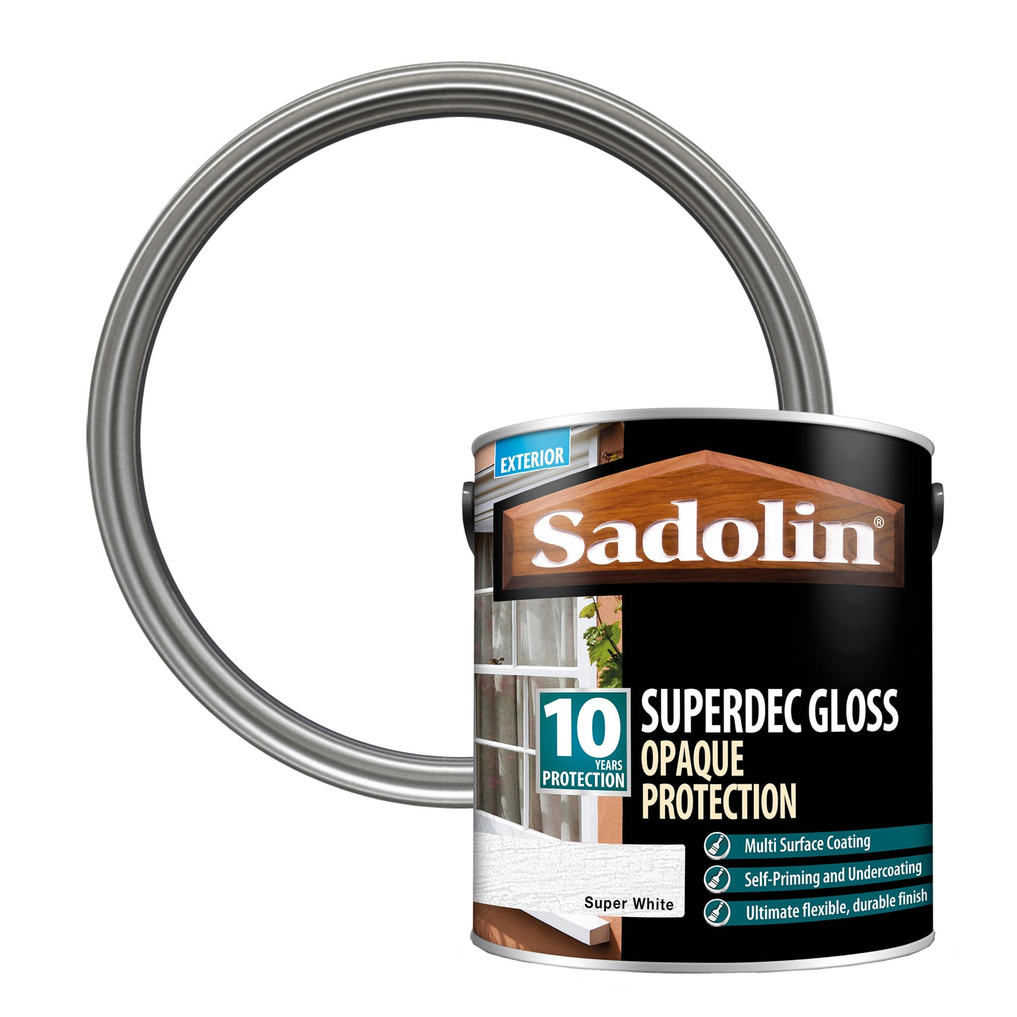 Sadolin Superdec Gloss - Opaque Finish for Wood and Other Surfaces with 10 Year Protection - Super White