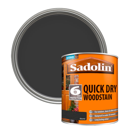 Sadolin Quick Dry Long-Lasting Exterior Woodstain with Six Year Protection - Ebony