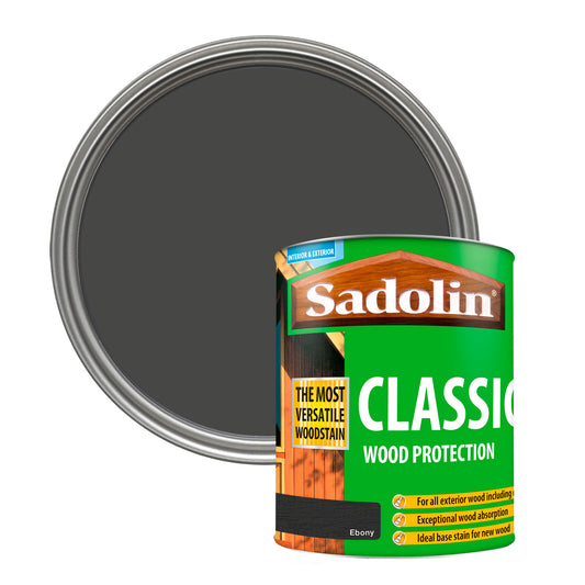 Sadolin Weatherproof Interior and Exterior Wood Stain - Ebony