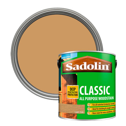 Sadolin Weatherproof Interior and Exterior Wood Stain - Light Oak