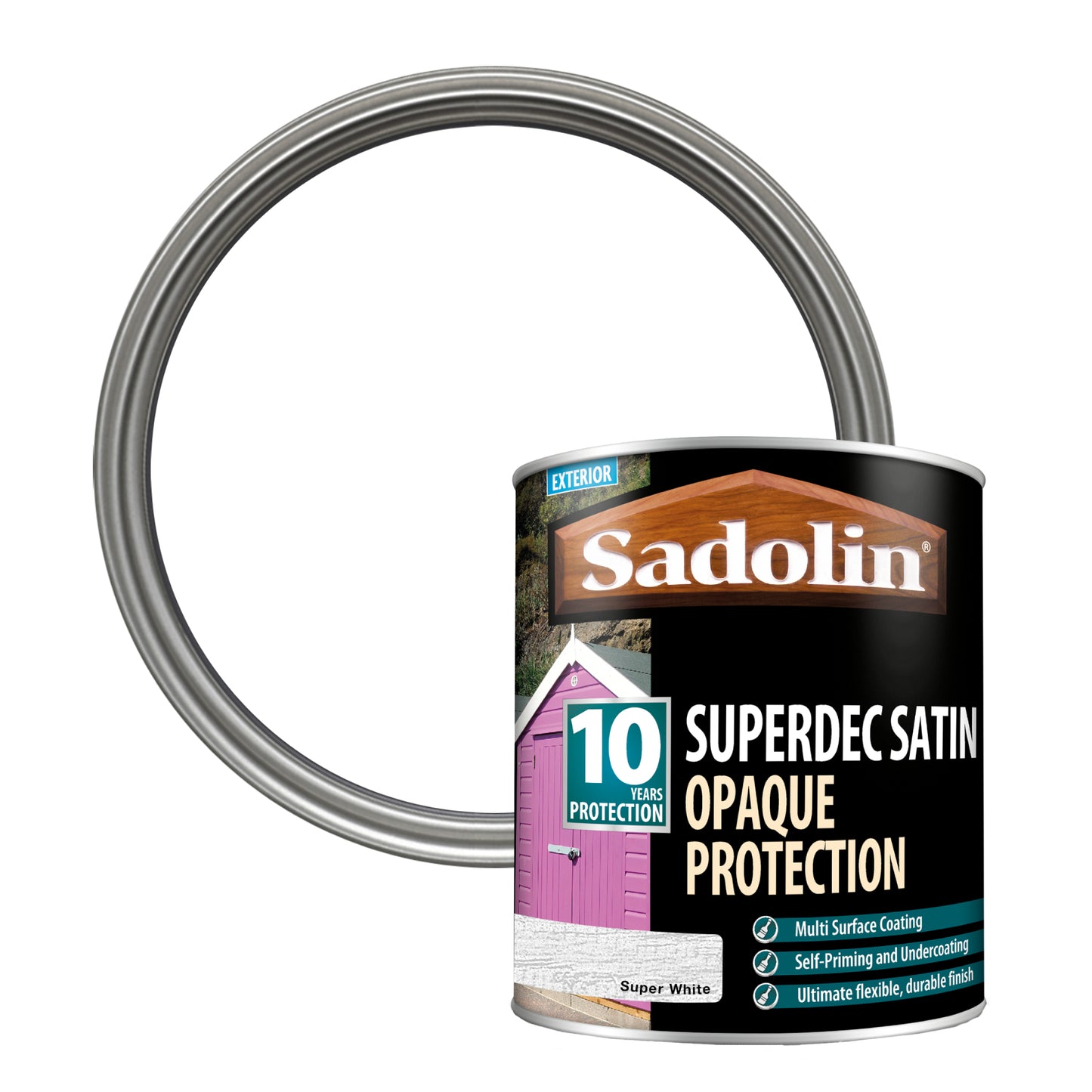 Sadolin Superdec Satin - Opaque Exterior Wood Finish with 10 Year Protection - Super White