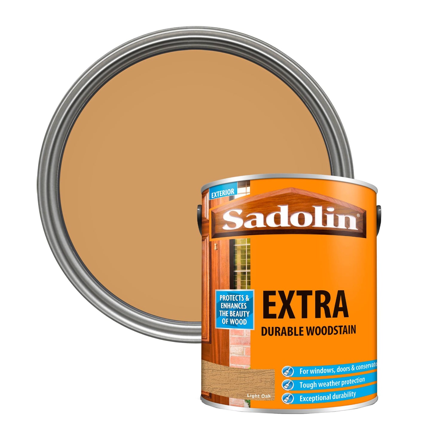 Sadolin Weatherproof Exterior Wood Stain for Ultimate Protection - Light Oak