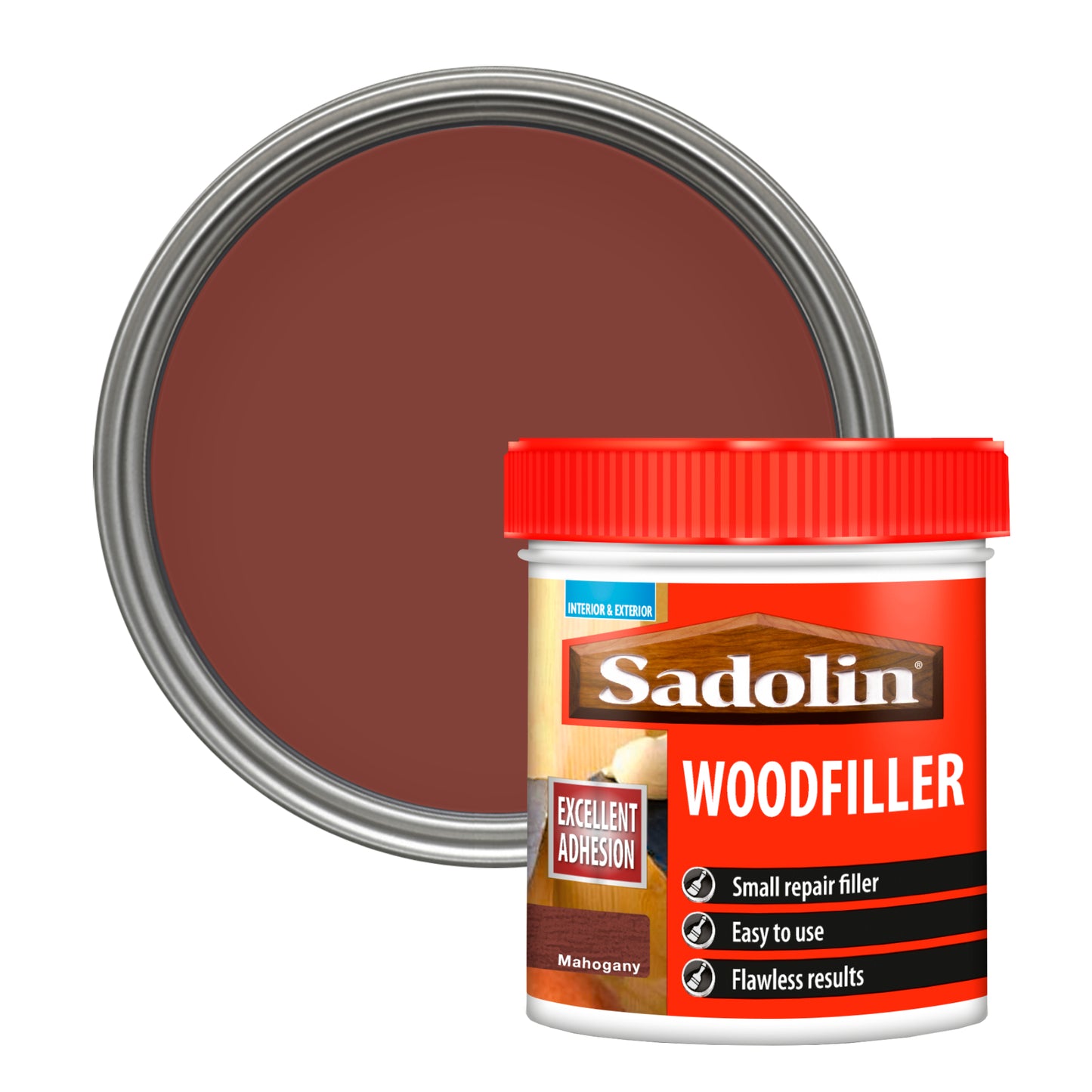 Sadolin Woodfiller for Small Repairs to Interior and Exterior Wood - Mahogany - 250ml