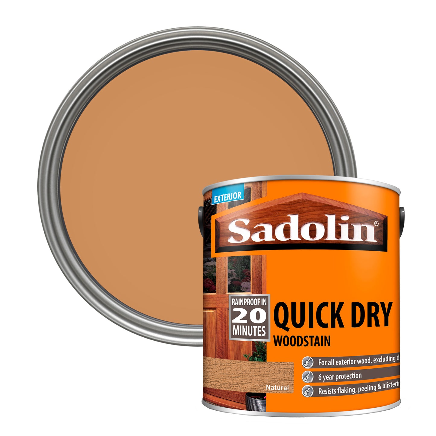 Sadolin Quick Dry Long-Lasting Exterior Woodstain with Six Year Protection - Natural