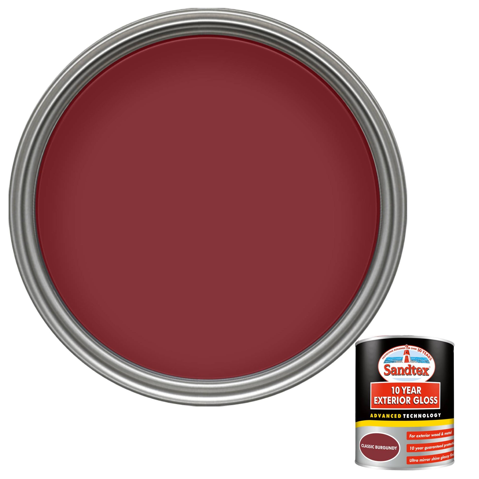 Sandtex 10 Year Exterior Gloss - Classic Burgundy