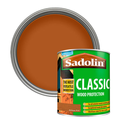 Sadolin Weatherproof Interior and Exterior Wood Stain - Antique Pine