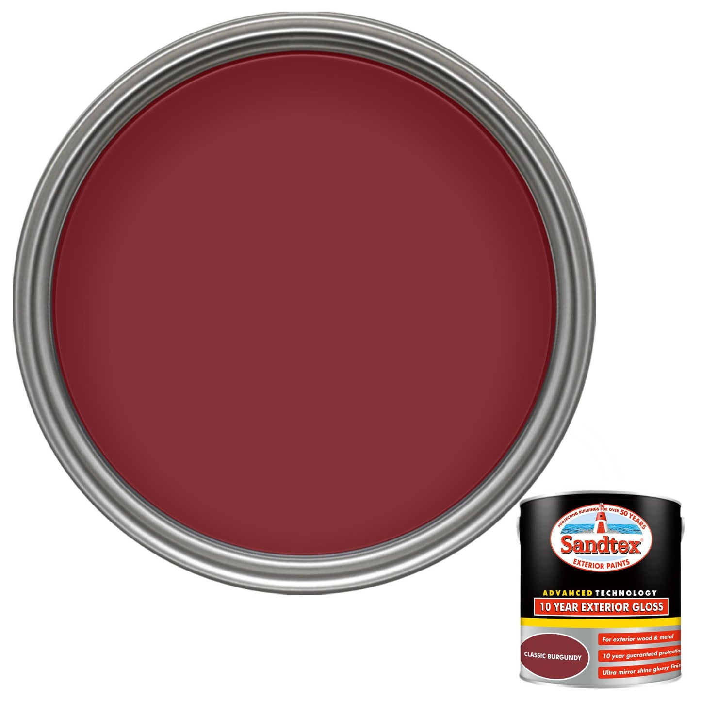 Sandtex 10 Year Exterior Gloss - Classic Burgundy