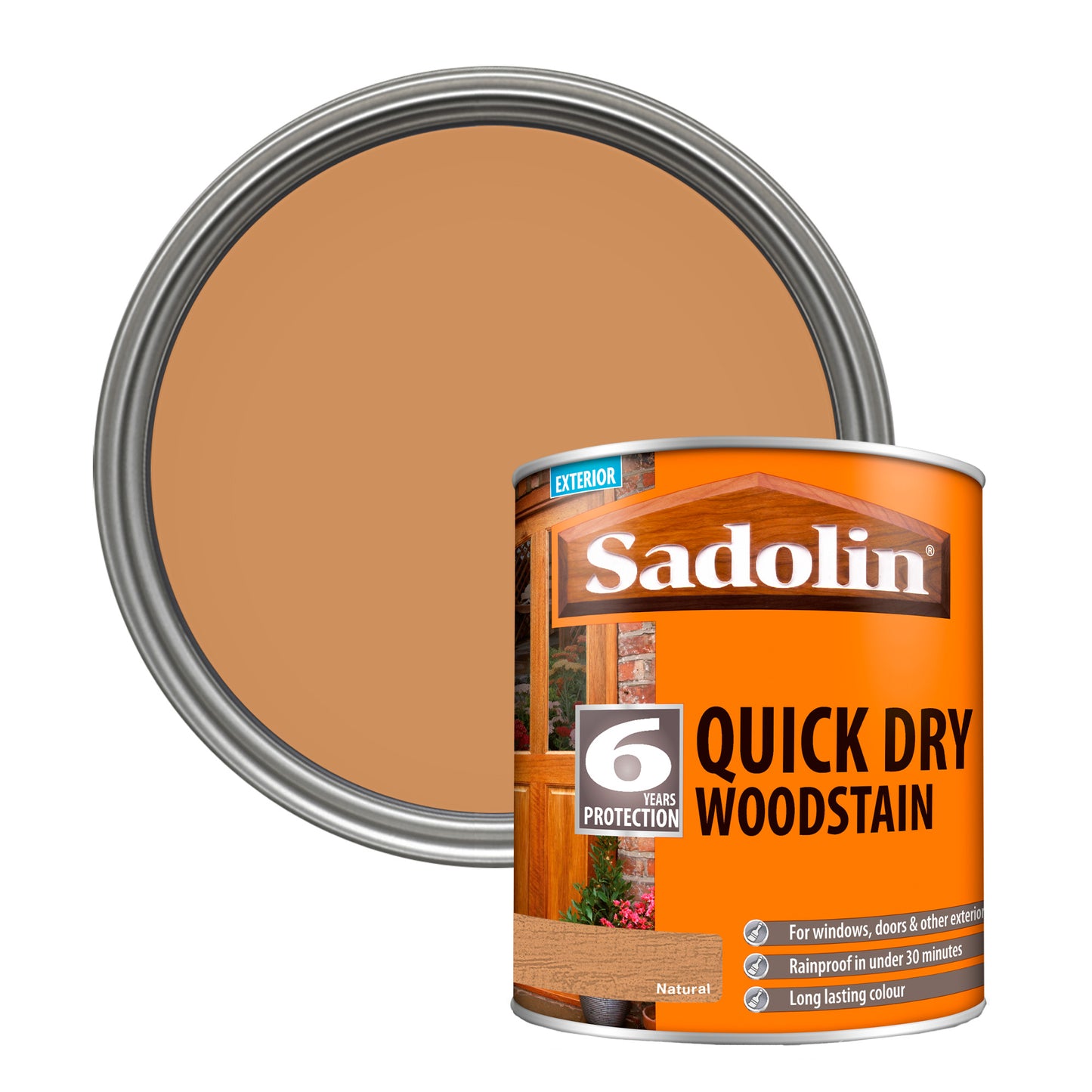 Sadolin Quick Dry Long-Lasting Exterior Woodstain with Six Year Protection - Natural