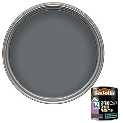 Sadolin Superdec Satin - Opaque Exterior Wood Finish with 10 Year Protection - Anthracite Grey