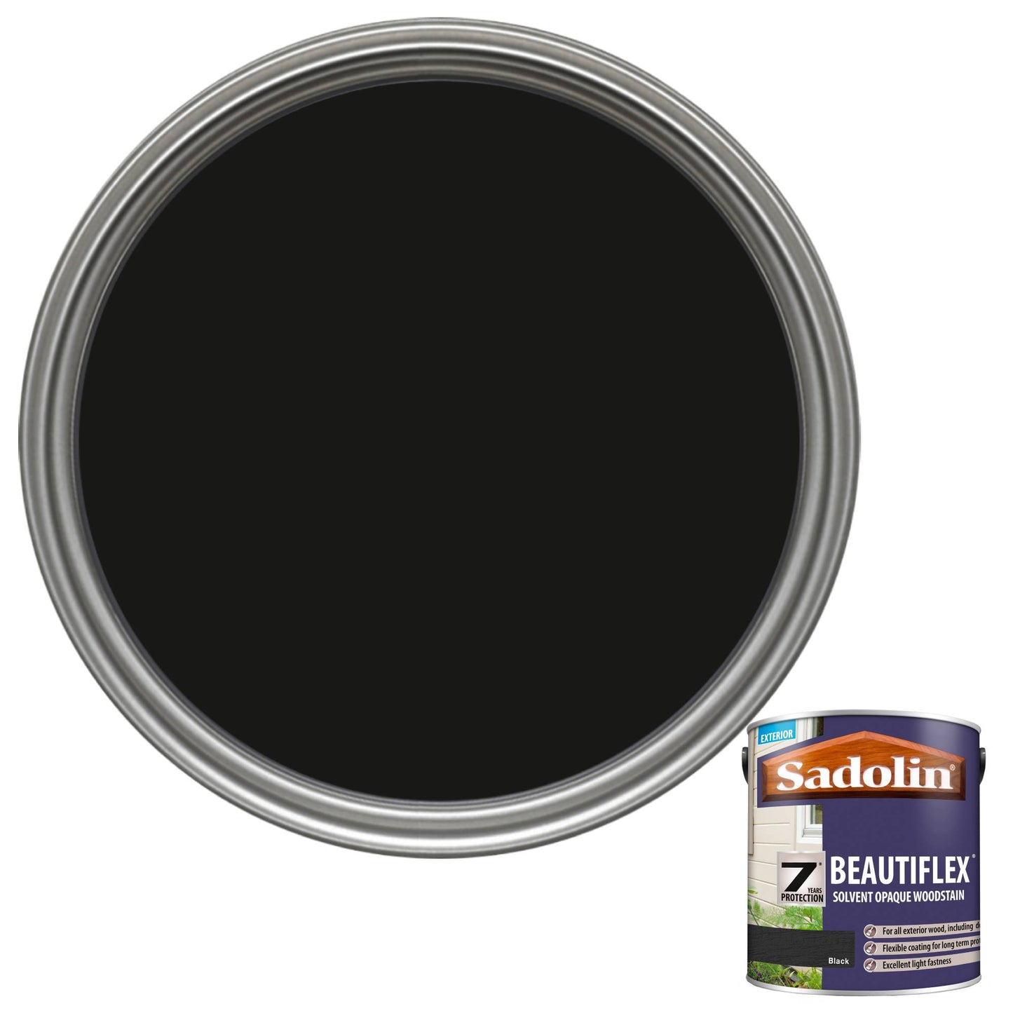 Sadolin Beautiflex - Opaque Exterior Wood Finish with 7 Year Protection - Black