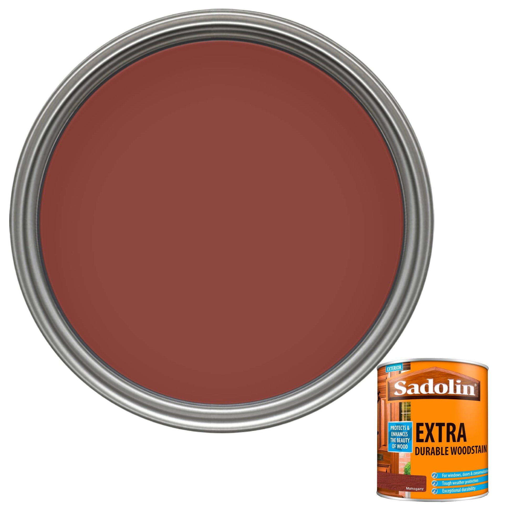 Sadolin Weatherproof Exterior Wood Stain for Ultimate Protection - Mahogany