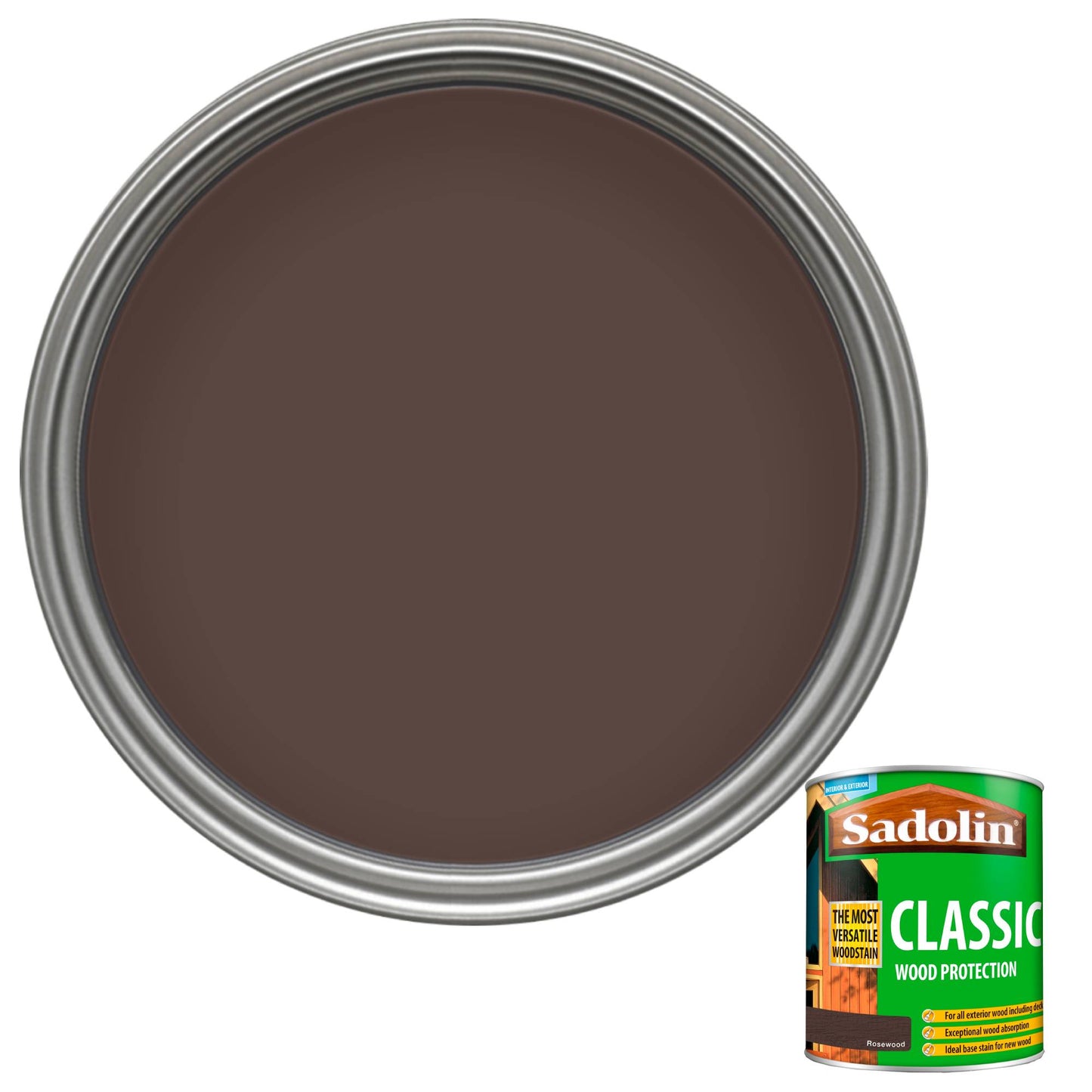 Sadolin Weatherproof Interior and Exterior Wood Stain - Rosewood