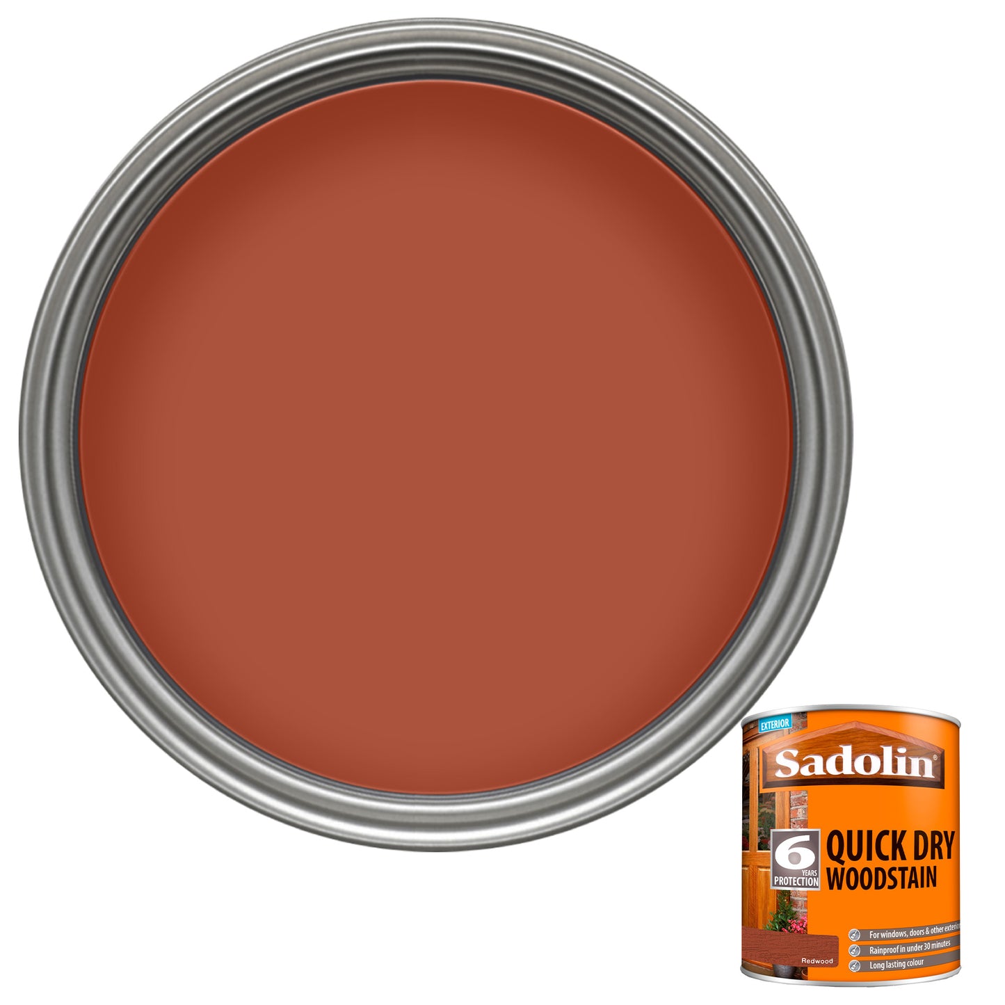 Sadolin Quick Dry Long-Lasting Exterior Woodstain with Six Year Protection - Redwood