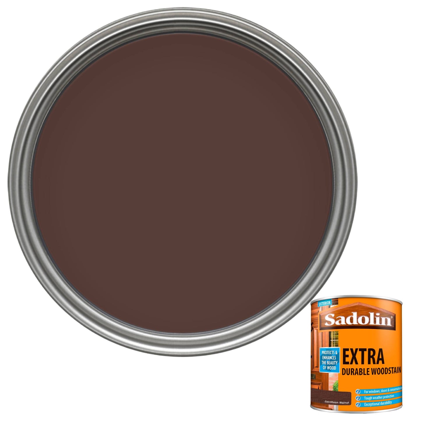 Sadolin Weatherproof Exterior Wood Stain for Ultimate Protection - Jacobean Walnut