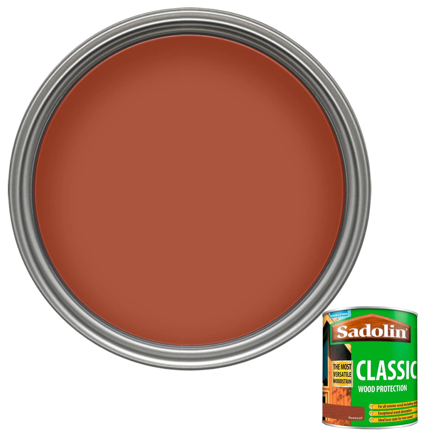 Sadolin Weatherproof Interior and Exterior Wood Stain - Redwood