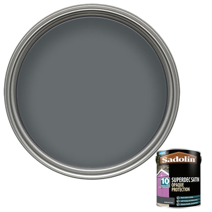 Sadolin Superdec Satin - Opaque Exterior Wood Finish with 10 Year Protection - Anthracite Grey